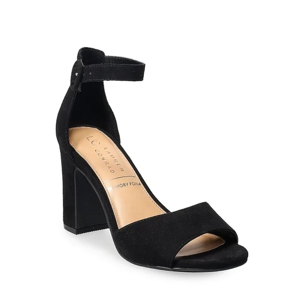 Lauren Conrad new women's block heel dress sandals, size 11, black - Picture 1 of 4